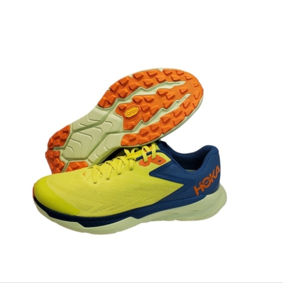 New Hoka One One Zinal Evening Primrose Blue Coral Men's Size12D - Picture 12 of 14